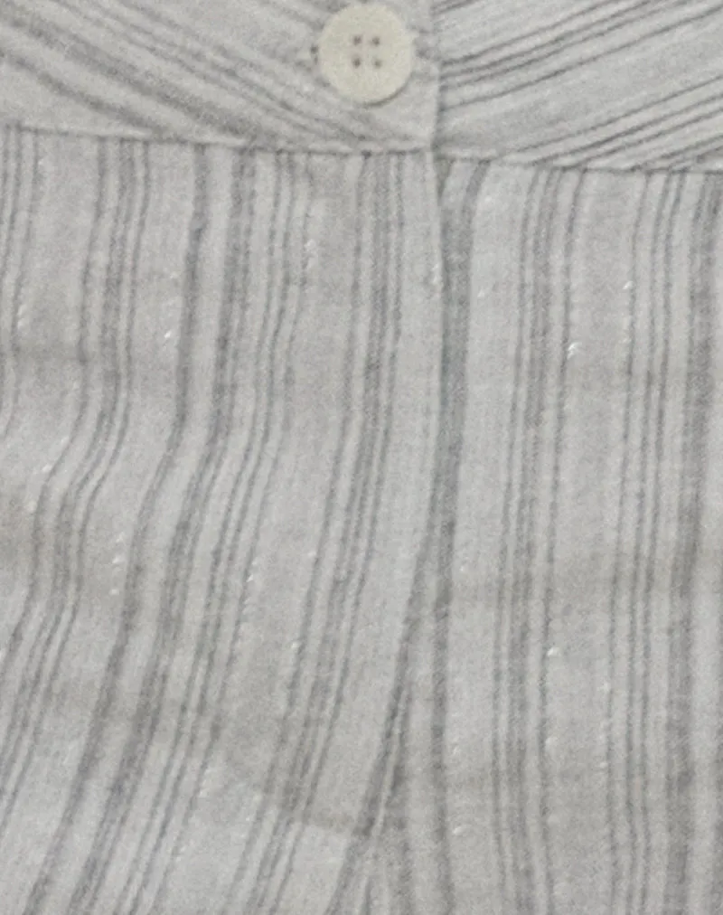 Ada Micro Short in Ivory Grey Stripe sold by Motel Rocks product image thumbnail 5