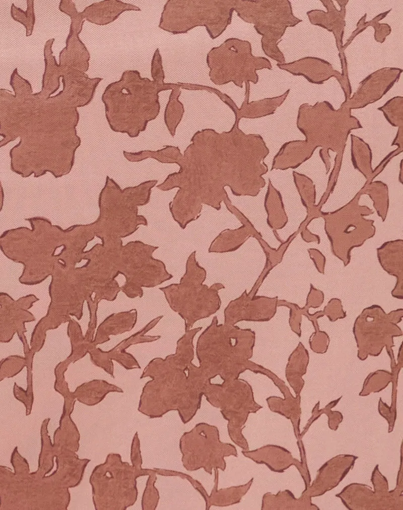 Dasita Cowl Neck Maxi Dress in Neutral Flower Print sold by Motel Rocks product image thumbnail 5