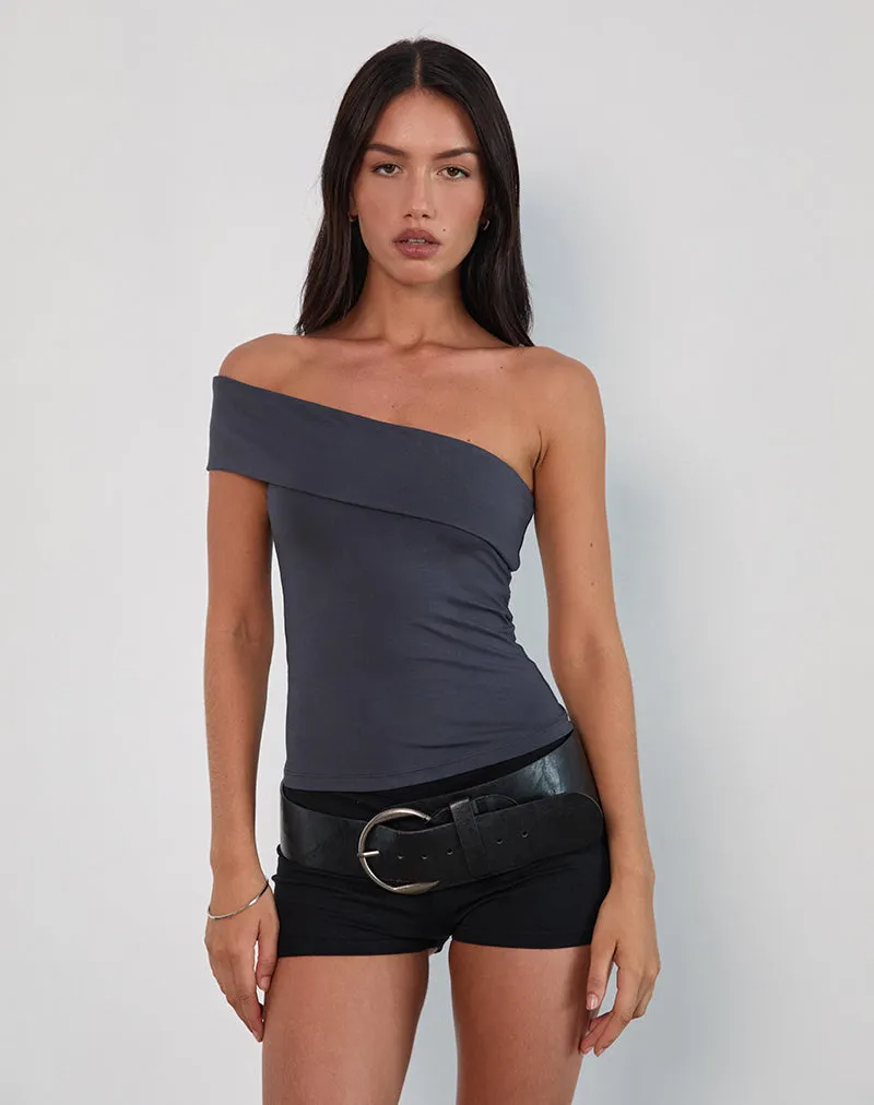 Marga One Shoulder Top in Ocean Storm sold by Motel Rocks product image thumbnail 4