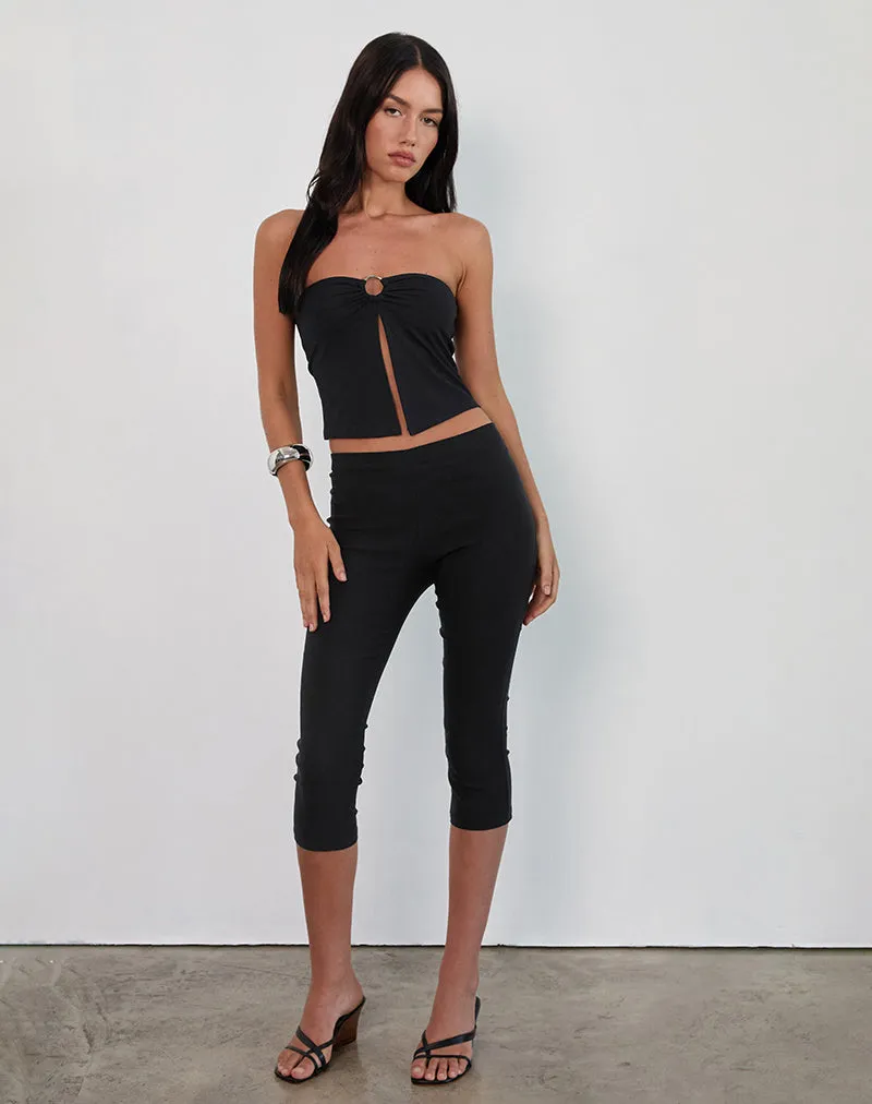 Brea Hardware Butterfly Top in Rayon Jersey Black sold by Motel Rocks product image thumbnail 3