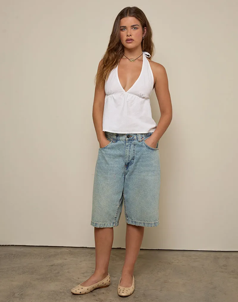 Eldana Halterneck Top in Ivory sold by Motel Rocks product image thumbnail 4