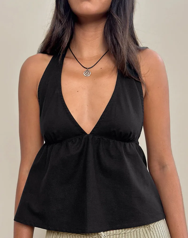 Eldana Halterneck Top in Black sold by Motel Rocks product image thumbnail 3