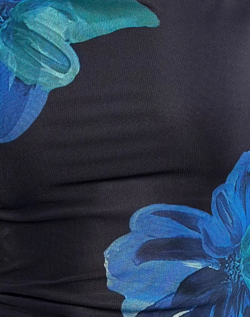 Nova Top in Watercolour Flower Blue sold by Motel Rocks product image thumbnail 5