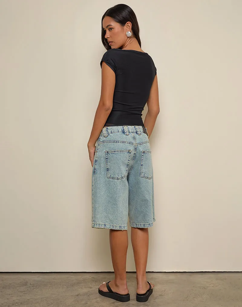 Nova Top in Watercolour Flower Blue sold by Motel Rocks product image thumbnail 4