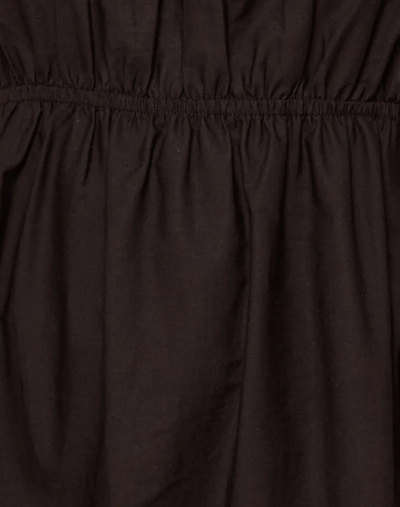 Haruko Midi Dress in Bitter Chocolate sold by Motel Rocks product image thumbnail 5