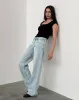 Low Rise Parallel Jeans In Extreme Light Wash Blue sold by Motel Rocks