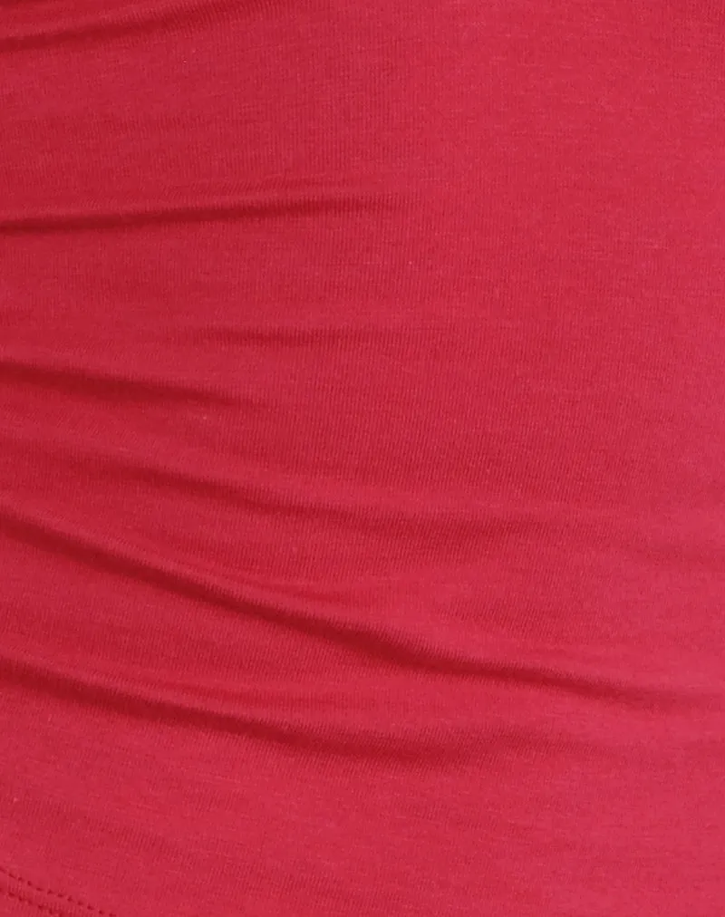 Emberly Plunge Top in Adrenaline Red sold by Motel Rocks product image thumbnail 5