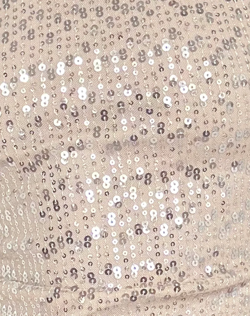 Nova Top in Sequin Neutral sold by Motel Rocks product image thumbnail 5