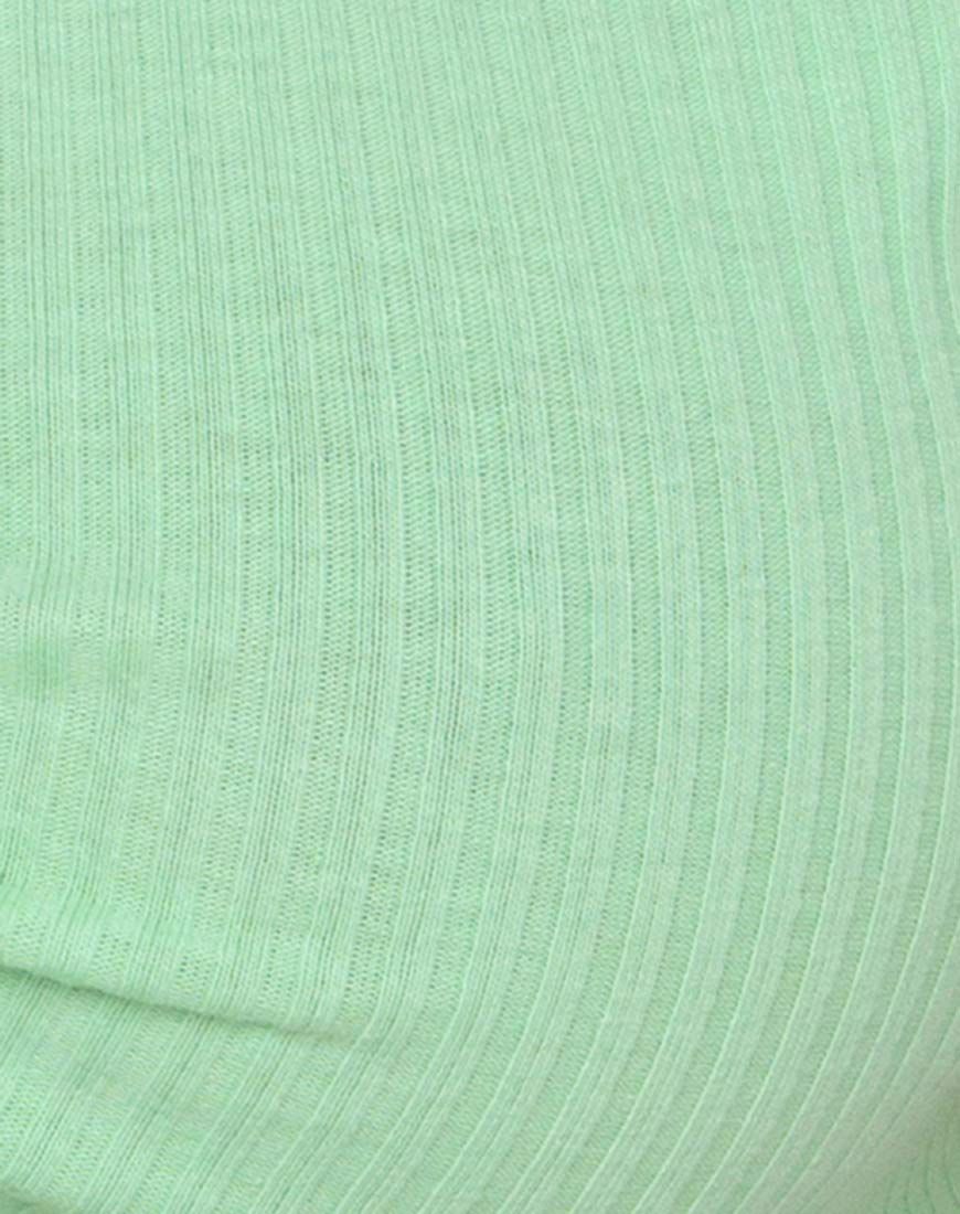 Rivera Crop Top in Rib Neo Mint sold by Motel Rocks product image thumbnail 5