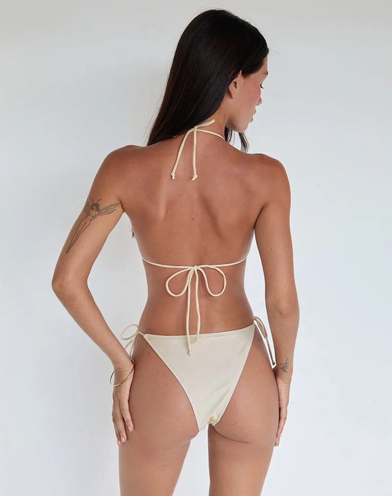 Pami Bikini Top in Ivory and Pink Watercolour Flower sold by Motel Rocks product image thumbnail 4