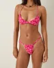 Nakeela Bikini Bottom in Mini Swirl Pink sold by Motel Rocks