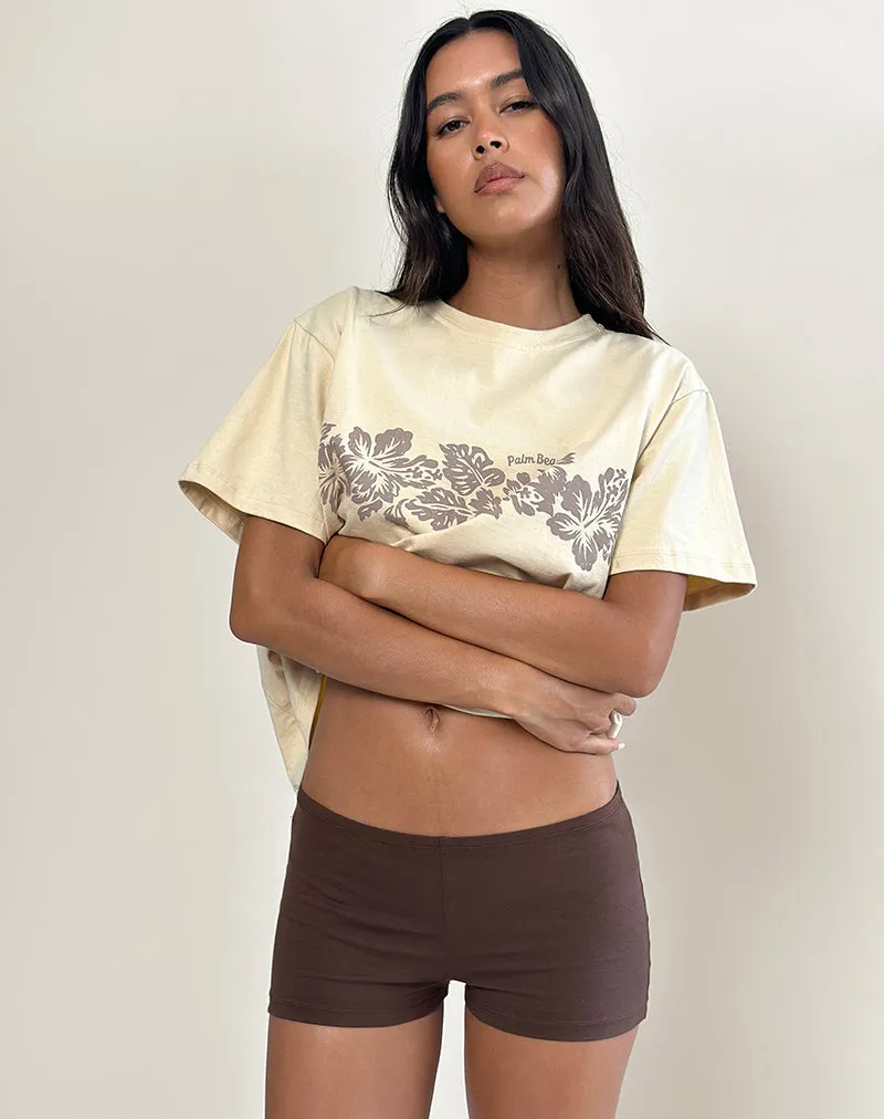 Eunia Micro Shorts in Deep Mahogany sold by Motel Rocks product image thumbnail 3