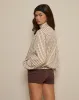 Kalle Shell Jacket in Brown Check sold by Motel Rocks