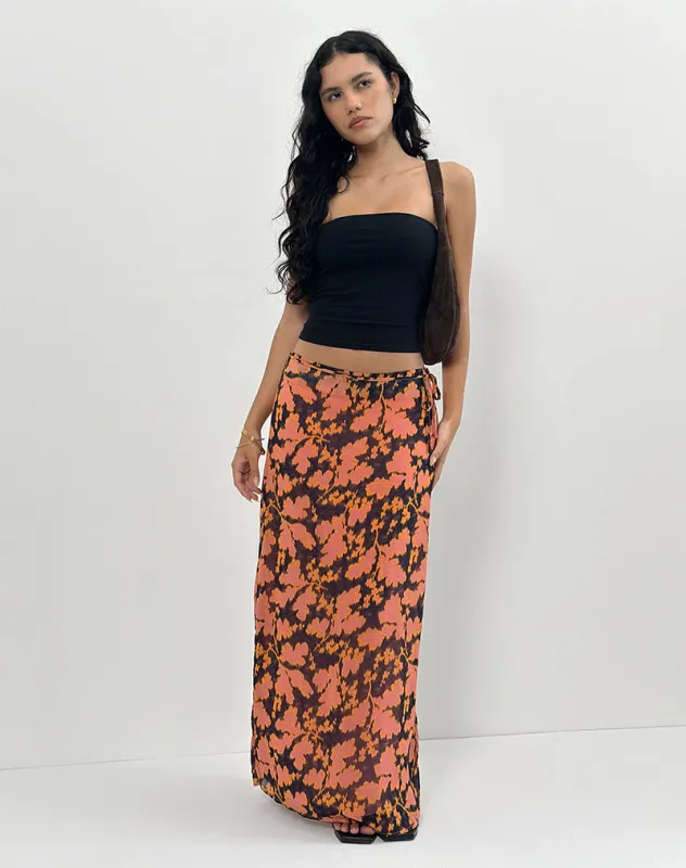 Jezza Slip Maxi Skirt in Furnishing Floral sold by Motel Rocks