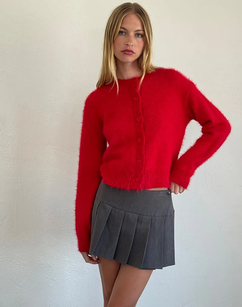 Audrina Cardigan in Fluffy Red sold by Motel Rocks product image thumbnail 3