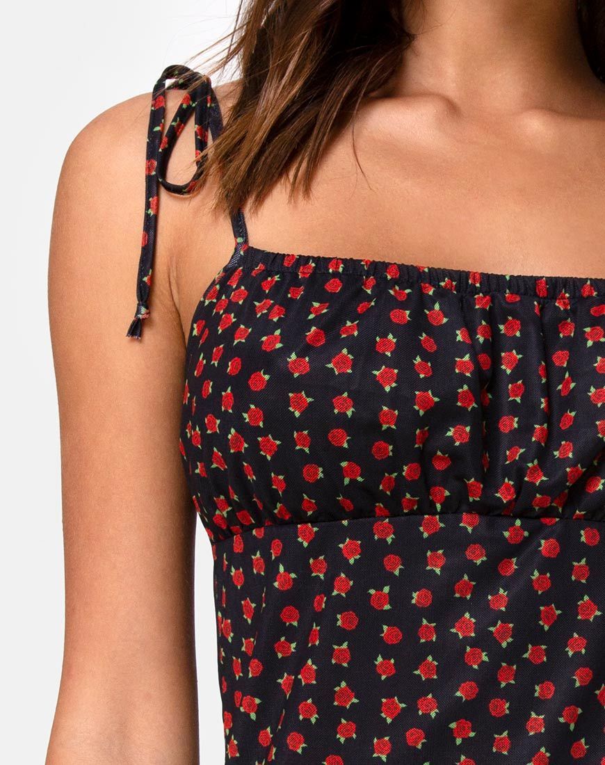 Kaline Dress in Dotty Rose Net sold by Motel Rocks product image thumbnail 5