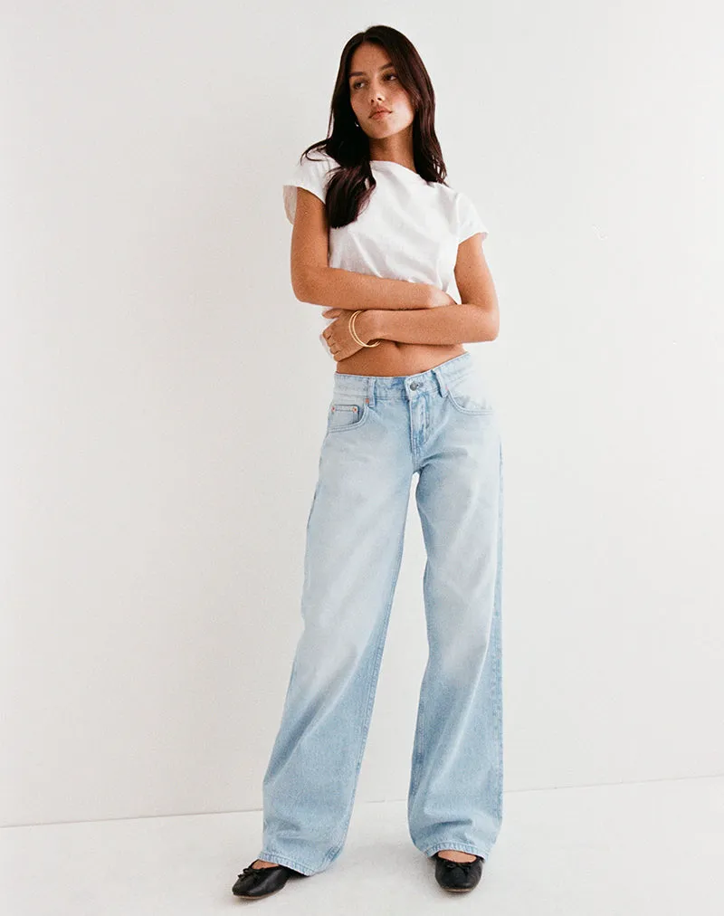 Low Rise Parallel Jeans in Icy Blue sold by Motel Rocks product image thumbnail 5