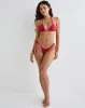 Pami Bikini Top in Red with Studs sold by Motel Rocks