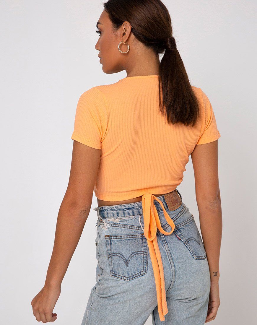 Bria Top in Rib Cantaloupe sold by Motel Rocks product image thumbnail 2