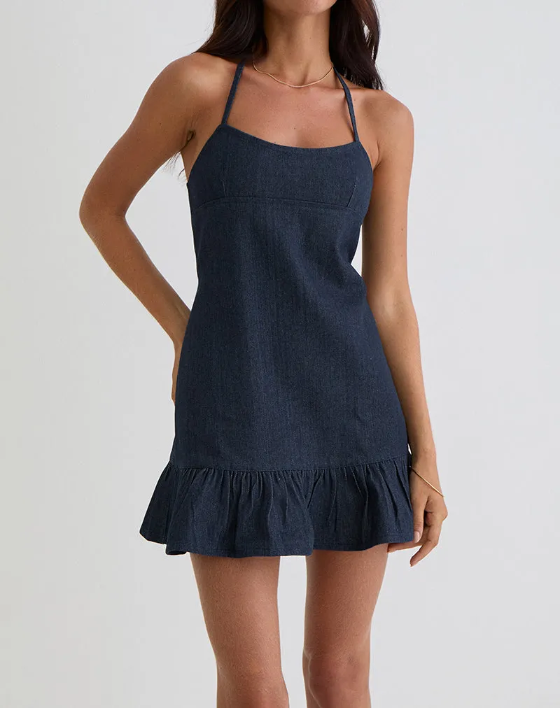 Pamina Mini Dress in Denim Indigo sold by Motel Rocks product image thumbnail 4