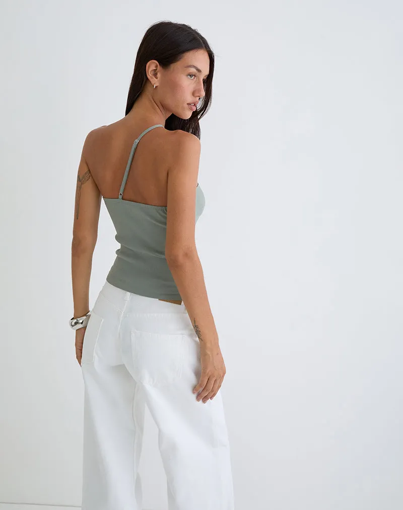 Kacya Asymmetric Top in Grey sold by Motel Rocks product image thumbnail 5