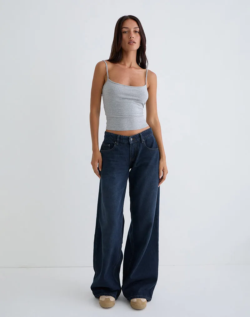 Low Rise Roomy Jeans in Smokey Blue sold by Motel Rocks