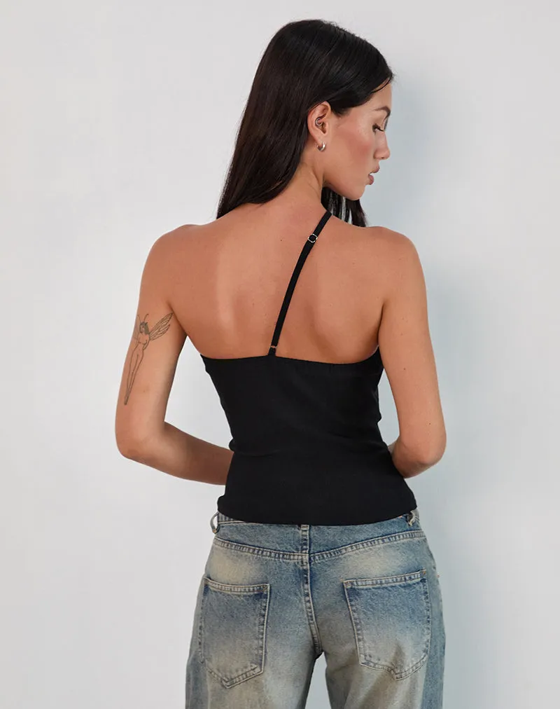 Kacya Asymmetric Top in Black sold by Motel Rocks product image thumbnail 5