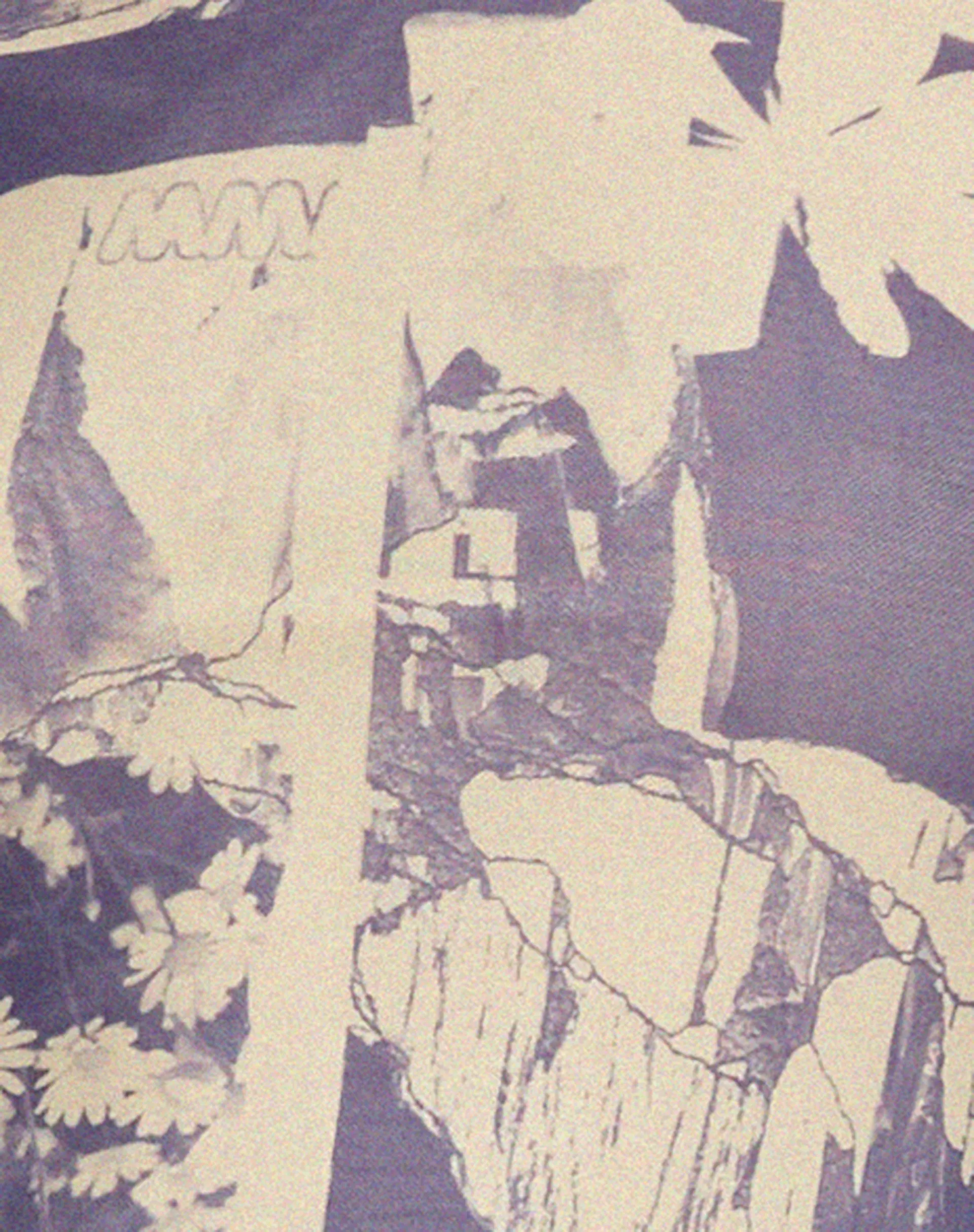 Roska Printed Mesh Midi Dress in Collage Floral Shadow Purple sold by Motel Rocks product image thumbnail 5