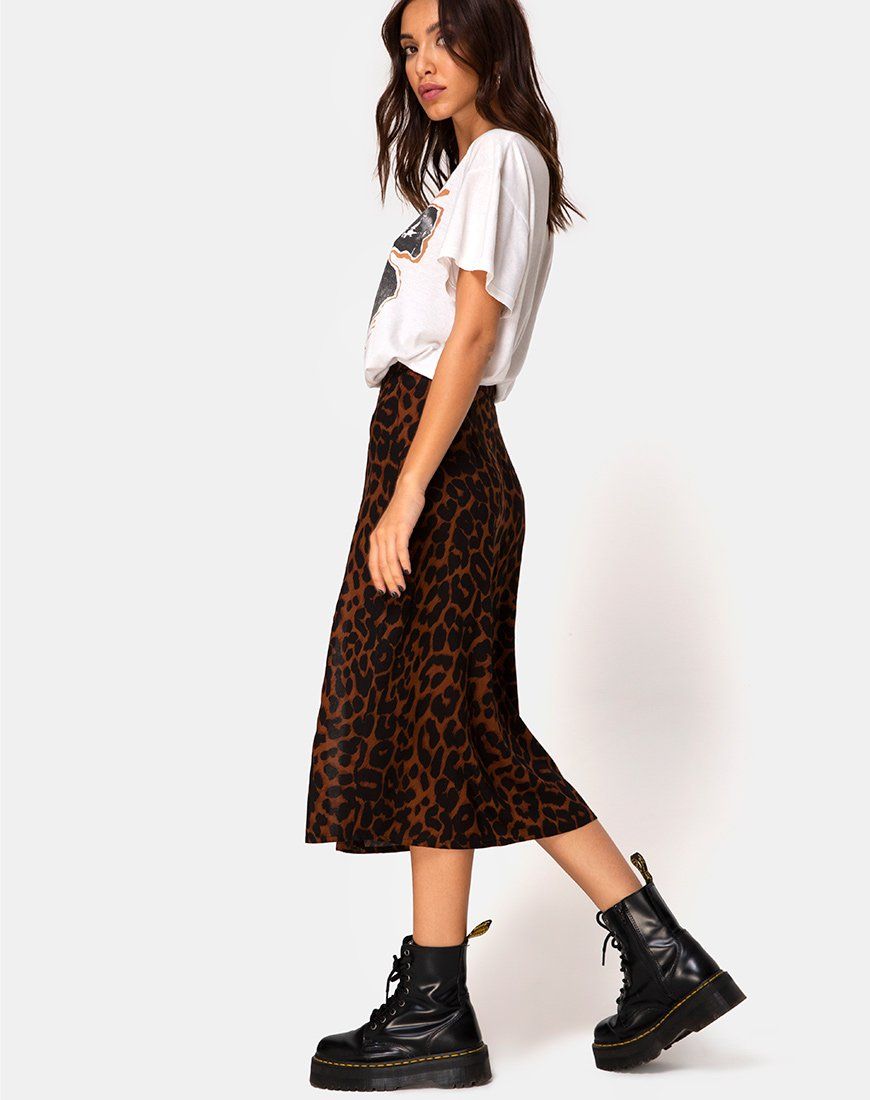 Saika Skirt in Oversize Jaguar Brown sold by Motel Rocks product image thumbnail 3
