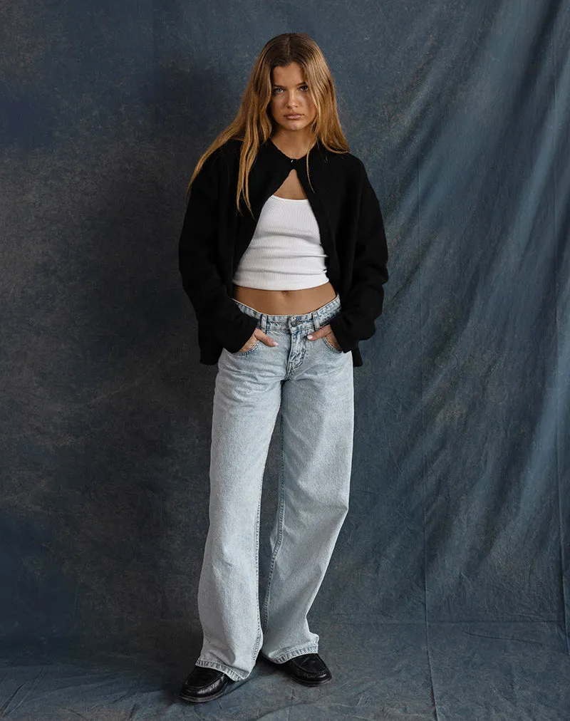 Low Rise Parallel Jeans in 80s Light Blue Wash sold by Motel Rocks product image thumbnail 5