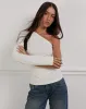 Lasya Long Sleeve Top in Off White sold by Motel Rocks