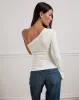 Lasya Long Sleeve Top in Off White sold by Motel Rocks