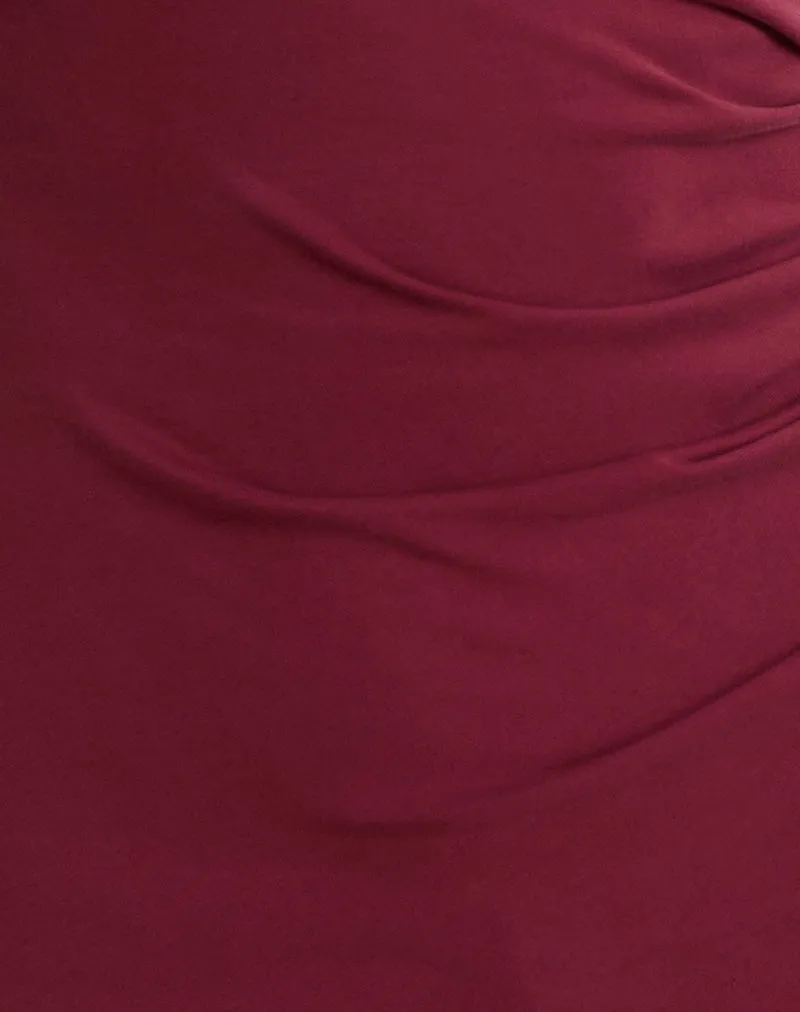 Lasya Long Sleeve Top in Burgundy sold by Motel Rocks product image thumbnail 5