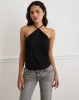 Dyilla Arrow Neck Top in Black sold by Motel Rocks