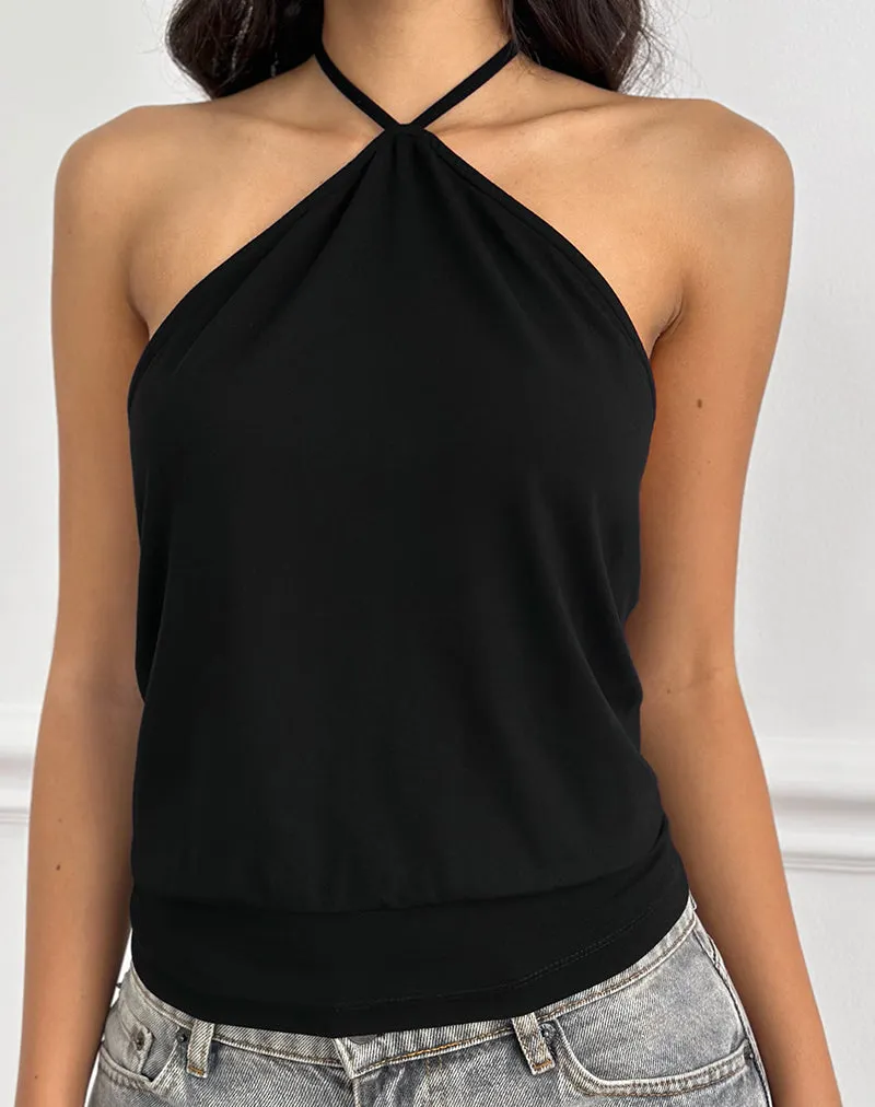 Dyilla Arrow Neck Top in Black sold by Motel Rocks product image thumbnail 4
