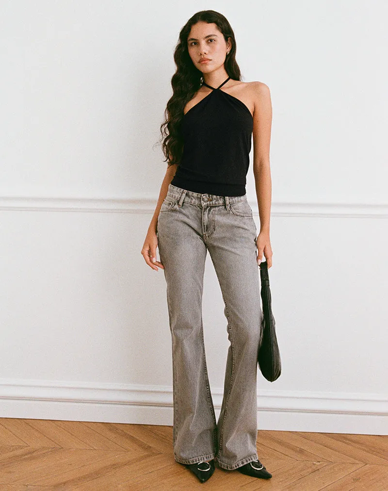 Dyilla Arrow Neck Top in Black sold by Motel Rocks