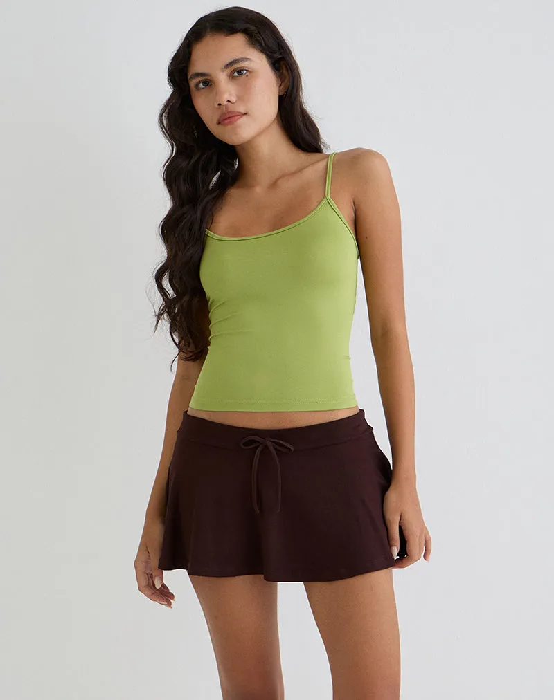 Saeko Micro Skort in Bitter Chocolate sold by Motel Rocks product image thumbnail 3