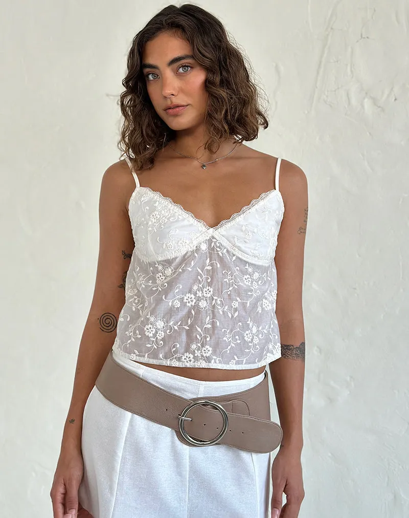 Kasturi Top in Broderie White sold by Motel Rocks product image thumbnail 4