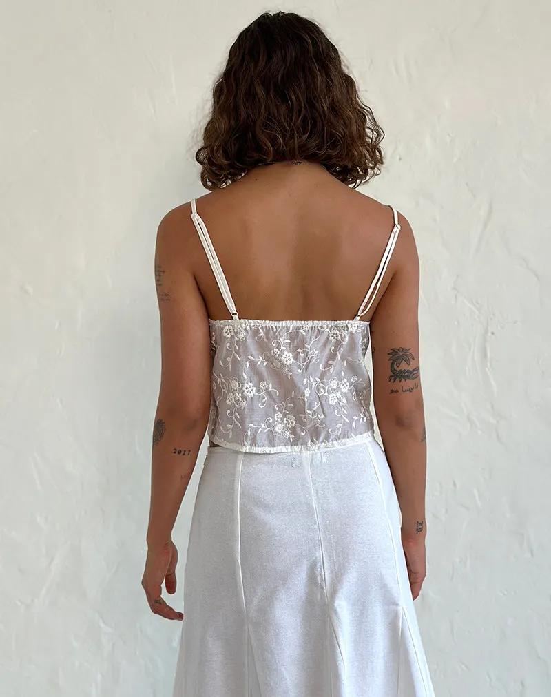 Kasturi Top in Broderie White sold by Motel Rocks product image thumbnail 3