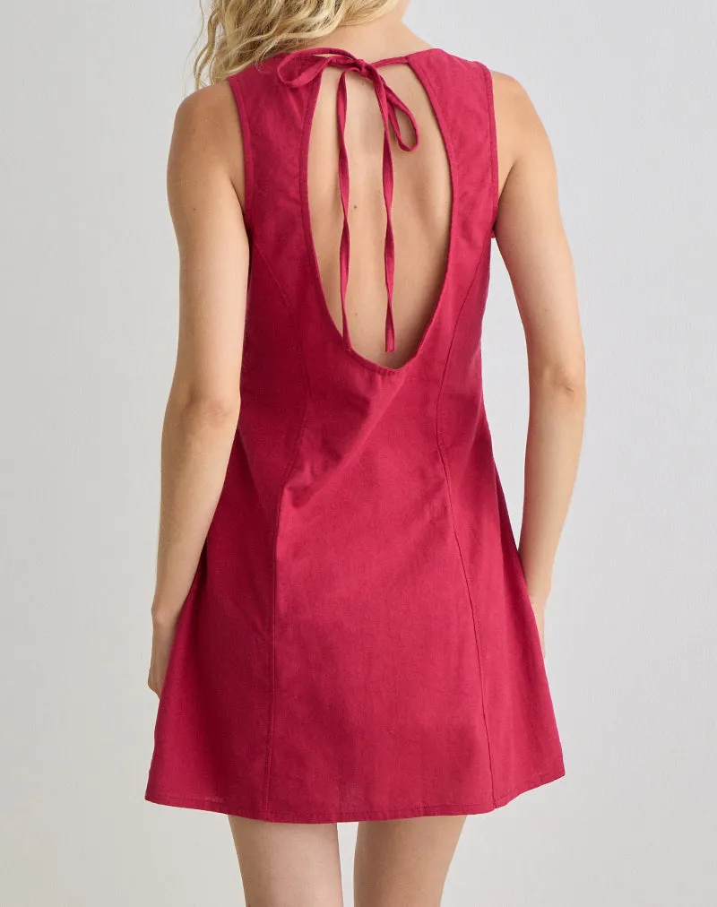 Ayana Mini Dress in Adrenaline Red sold by Motel Rocks product image thumbnail 2