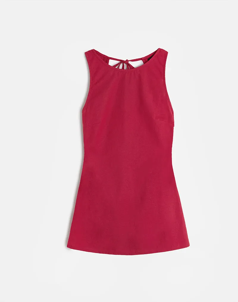 Ayana Mini Dress in Adrenaline Red sold by Motel Rocks product image thumbnail 3