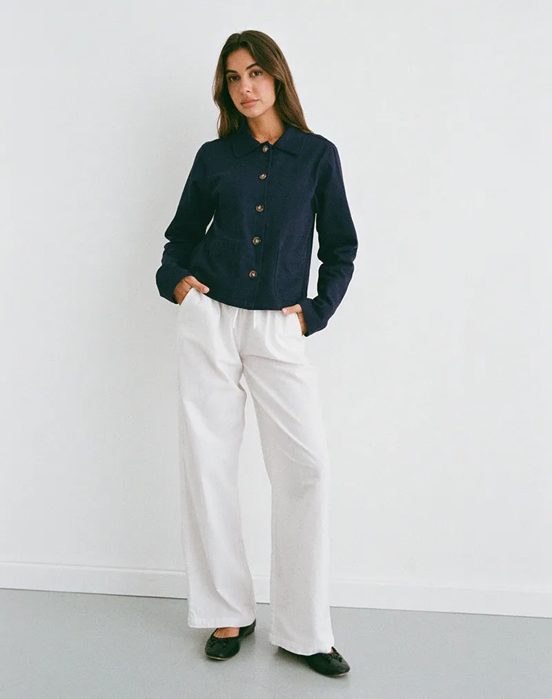 Calva Boxy Jacket in Dark Navy sold by Motel Rocks product image thumbnail 2