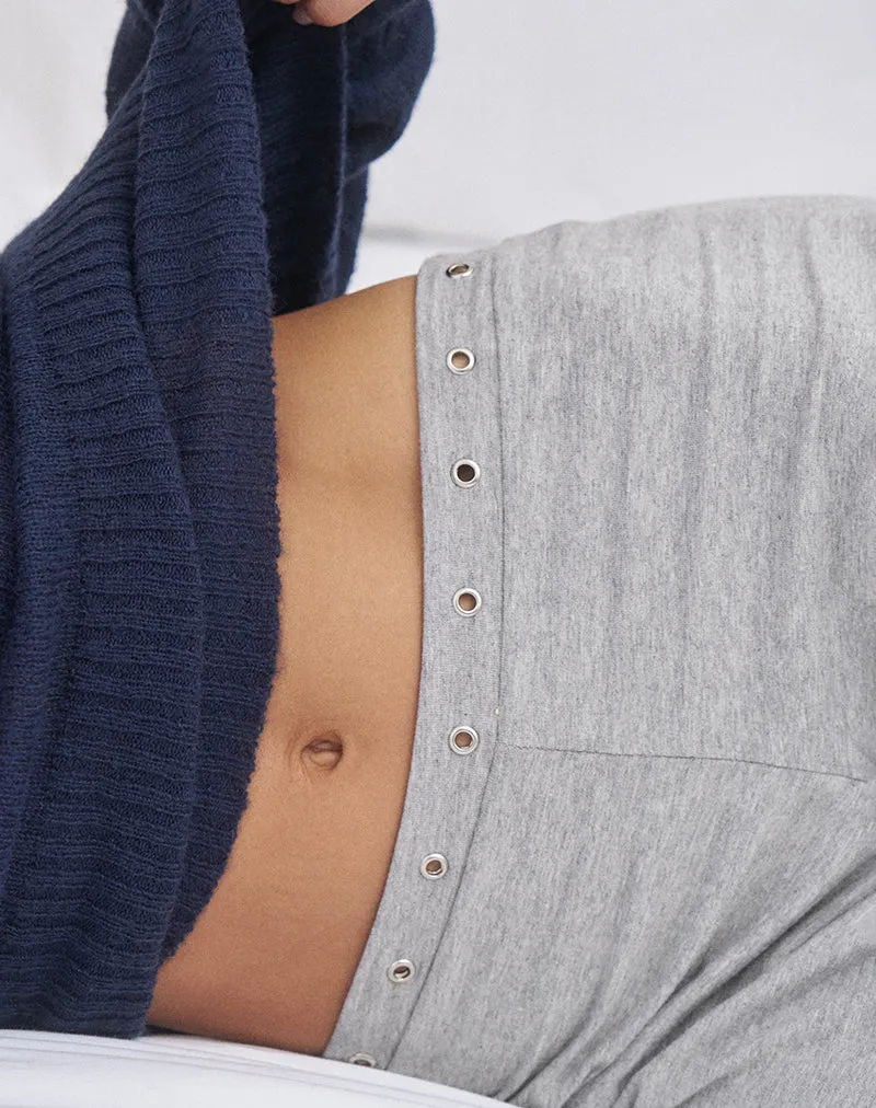 Dorala Low Rise Trousers with Eyelets in Grey Marl sold by Motel Rocks product image thumbnail 2