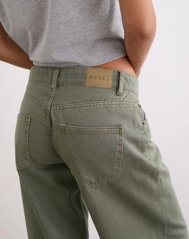 Low Rise Roomy Jeans in Fern Green sold by Motel Rocks product image thumbnail 3