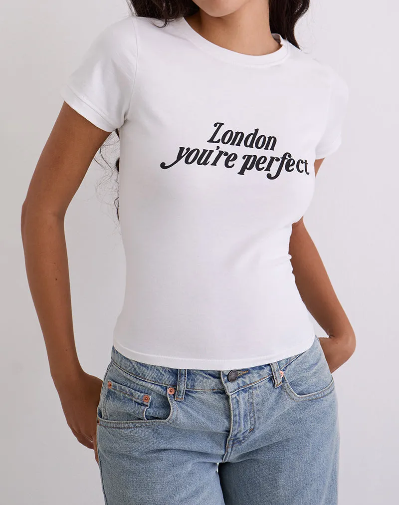 Limited Edition London You're Perfect Tee sold by Motel Rocks product image thumbnail 4