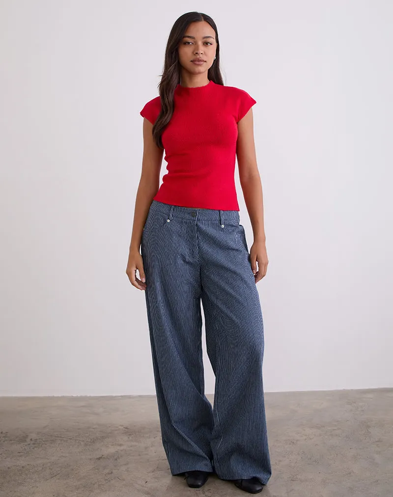 Hanuva Top in Knit Red sold by Motel Rocks product image thumbnail 2