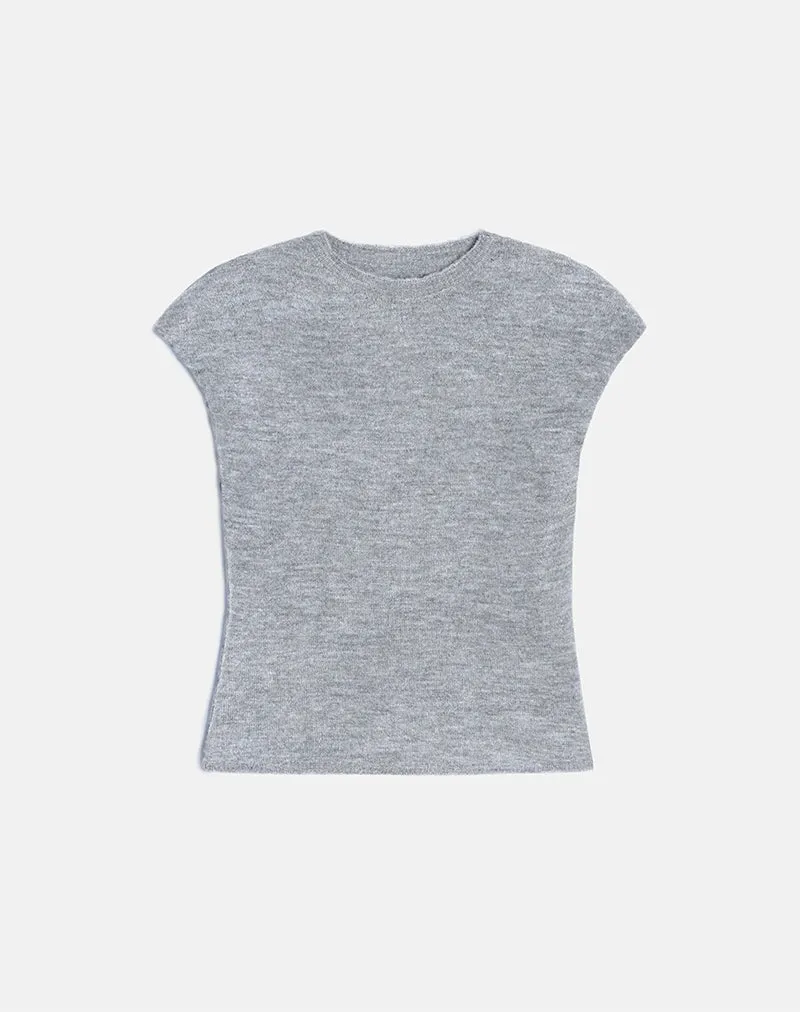 Hanuva Top in Knit Grey sold by Motel Rocks product image thumbnail 2