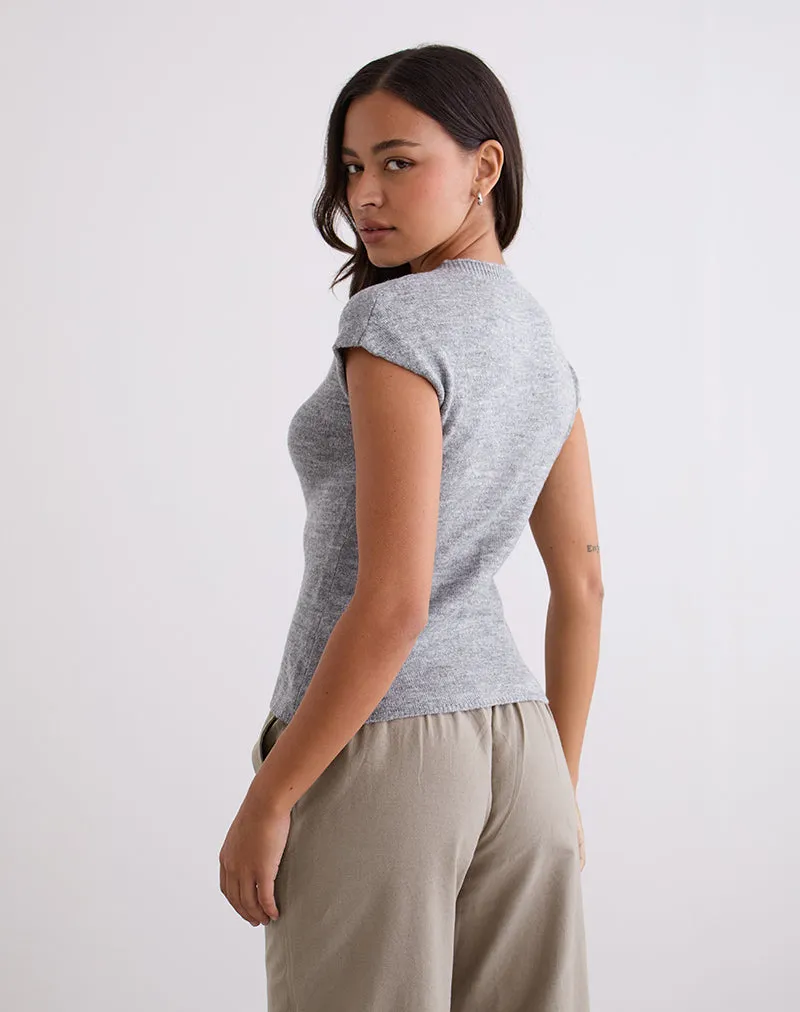 Hanuva Top in Knit Grey sold by Motel Rocks product image thumbnail 5