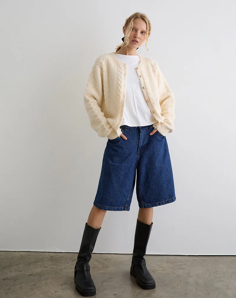 Aceso Cardigan in Brush Knit Ivory sold by Motel Rocks product image thumbnail 3