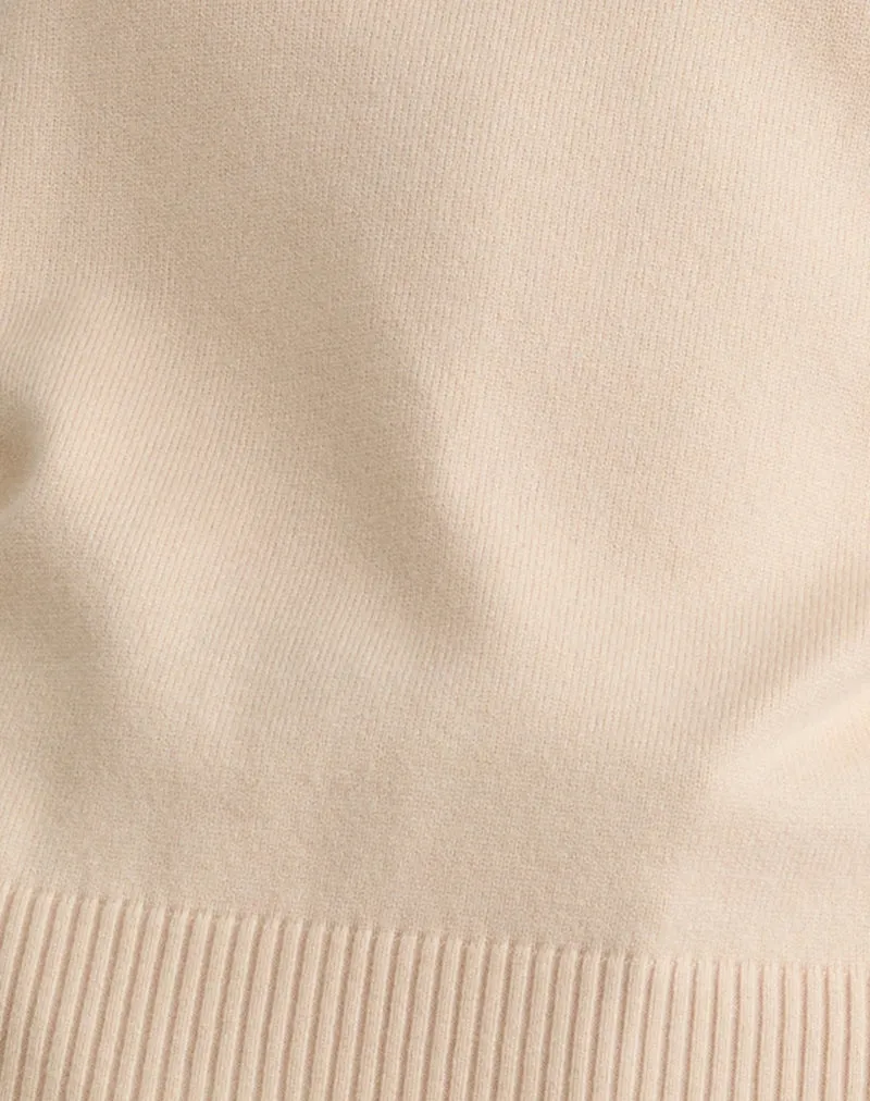 Jalira Asymmetric Jumper in Cream sold by Motel Rocks product image thumbnail 5